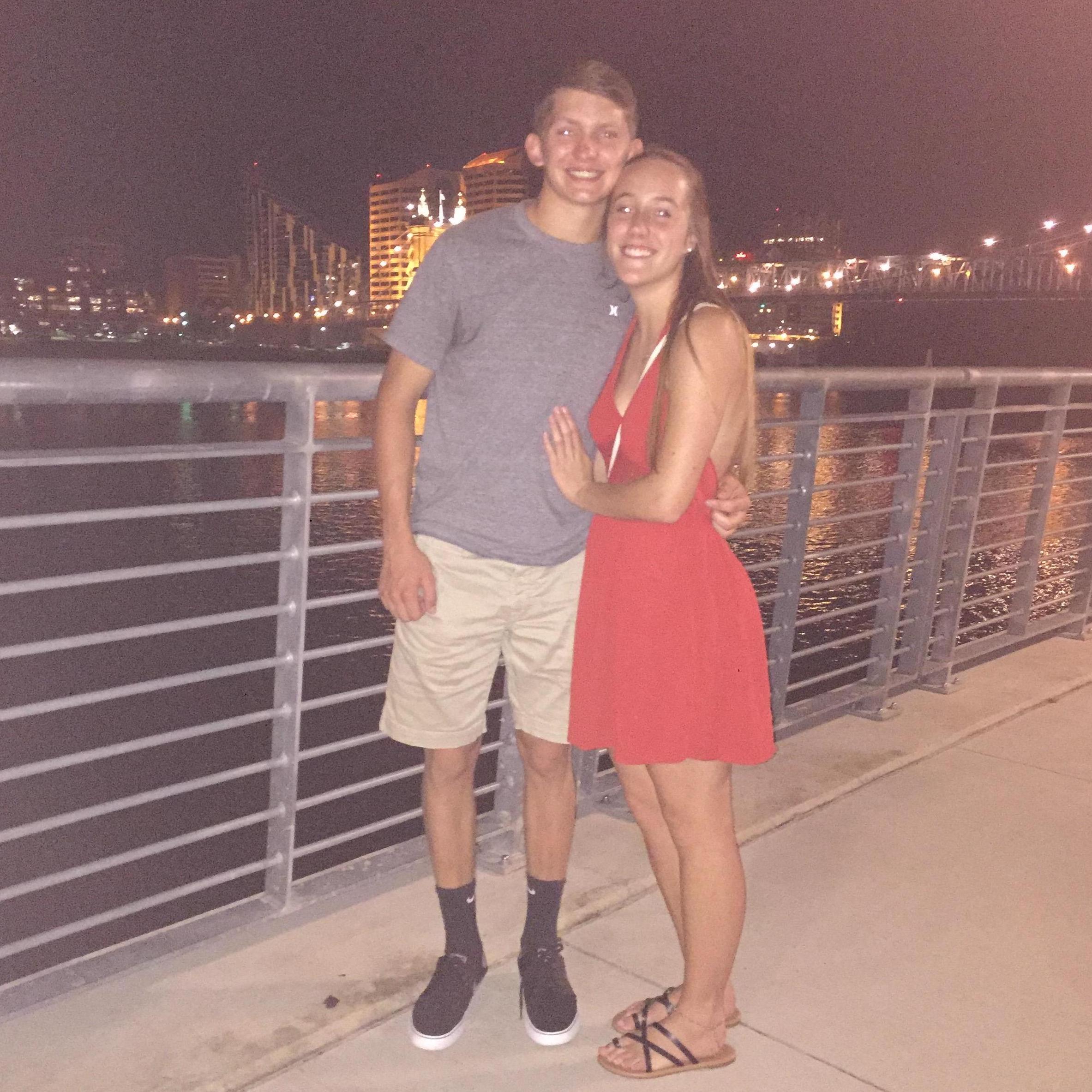 Our last date before we both left for college in August 2016! We went to Yard House in downtown Cincy and then sat on the swings by the water <3