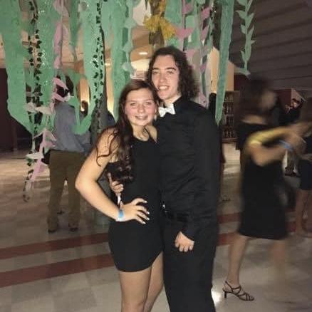 The bride and grooms first homecoming in high-school together! Look at those baby faces!