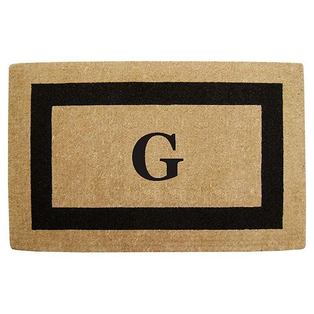 Heavy Duty 22" x 36" Coco Mat Black Single Picture Frame, Monogrammed G