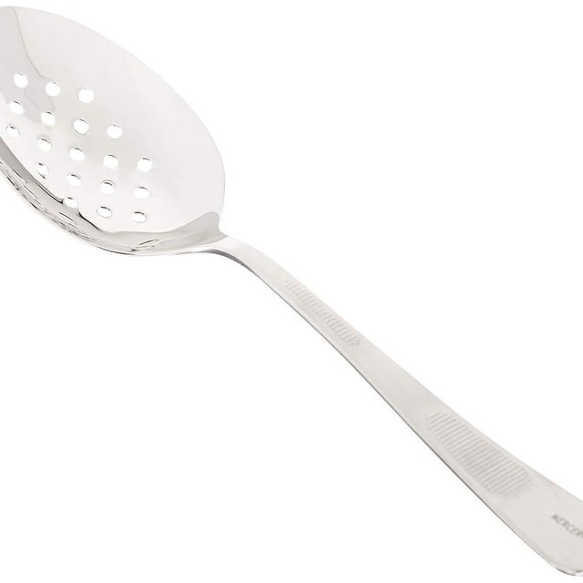 Mercer Culinary, 9 Inch, Silver Plating Spoon, Perforated Bowl, 9-Inch, 9"