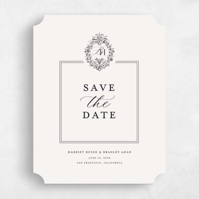 Beige Ticket Wedding Save the Date - Lockwood Portrait