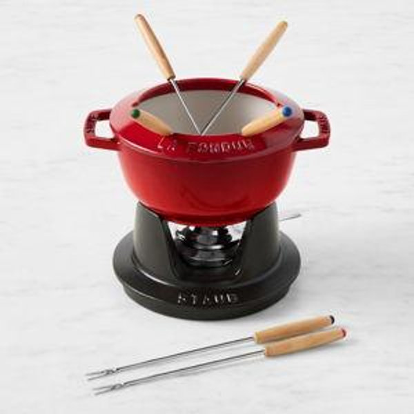 Staub Enameled Cast Iron Fondue Pot, 1 3/4 Qt