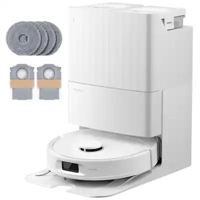 Roborock - Qrevo Series Robot Vacuum & Mop with Multifunctional Dock, 10,000Pa Suction, Anti-Tangle Brush, Self-Emptying - White