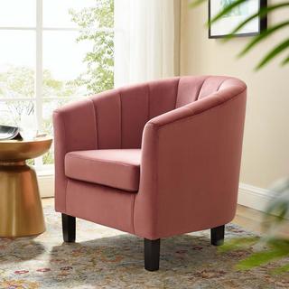 Prospect Channel Tufted Upholstered Velvet Armchair