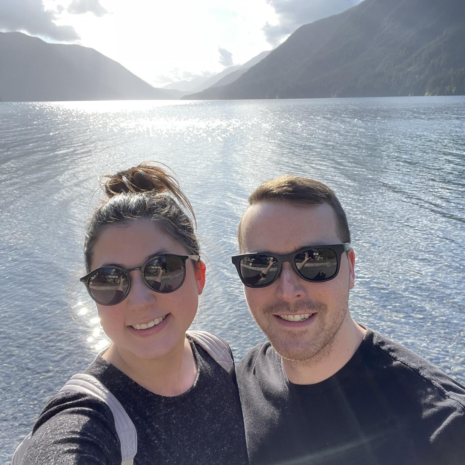 Phil and Sarah’s favorite place they’ve been so far—Lake Crescent, WA