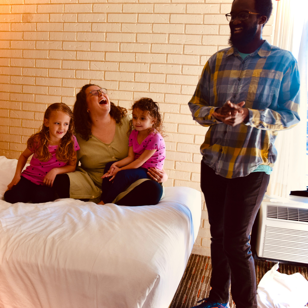 Telling the nieces that we are engaged! Feb 2025