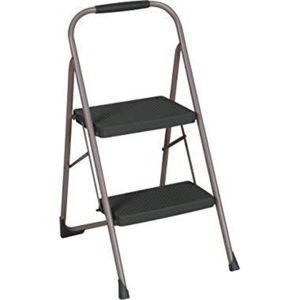 COSCO 2-Step Big Step, Steel Step Stool, Gray
