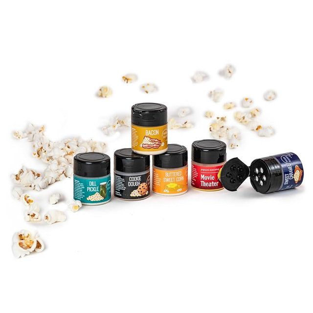 Traditional Popcorn Seasoning Variety Pack - Wabash Valley Farms Popcorn Seasoning Gift Bundle, Six Popcorn Flavoring Choices for Movie Night Popcorn at Home, Popcorn Salts Perfect for Use in Whirley Pop