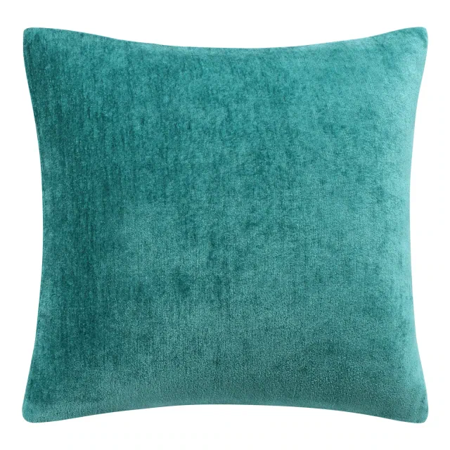 PiccoCasa Chenille Soft Decorative Hidden Zipper Couch Throw Pillow Covers Peacock Blue 16"x16"