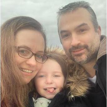 Our first trip to the Atlantic Ocean with the kids. It was a fridged December 2016 morning.