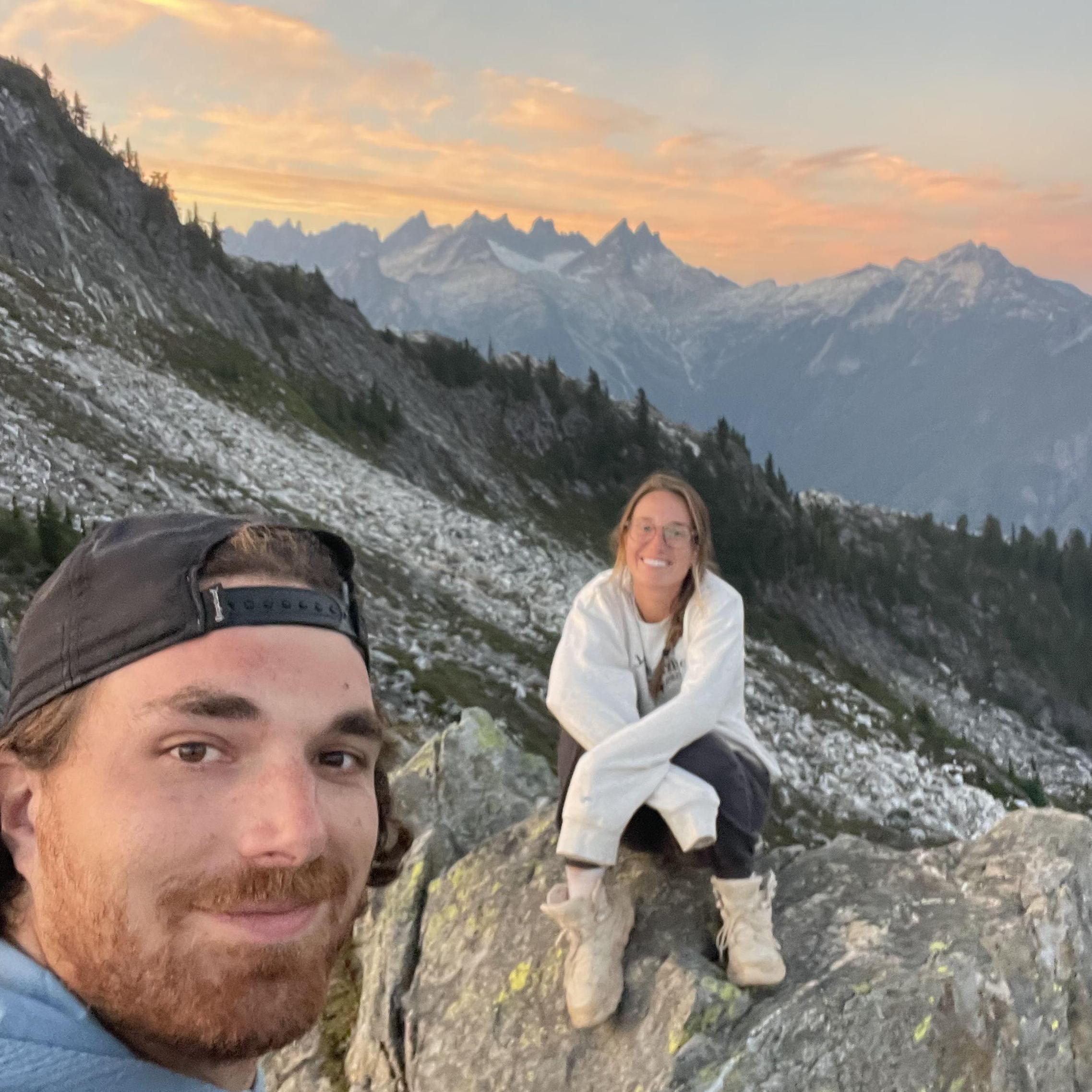 Us backpacking in North Cascades National Park