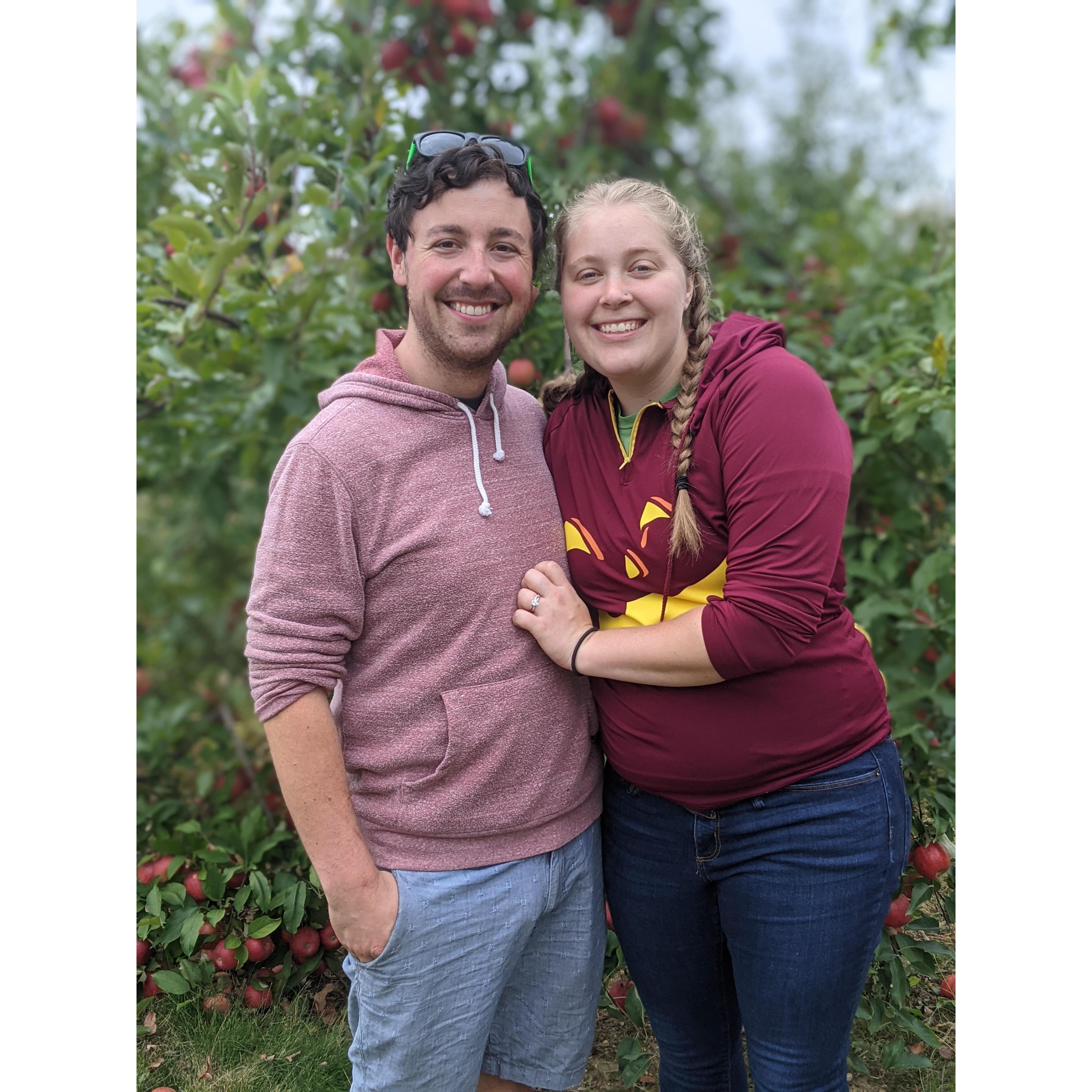 Apple picking last fall.
