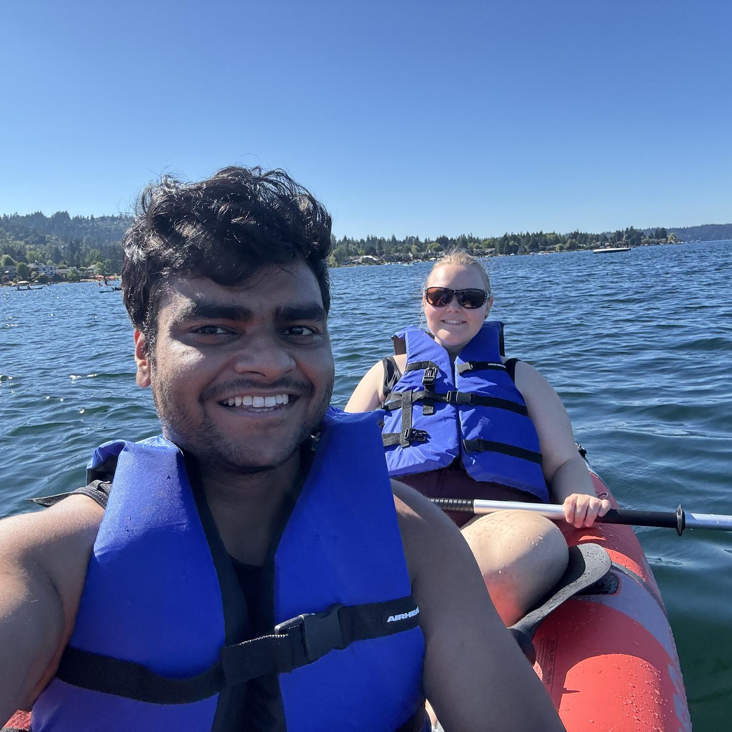 One of our favorite summer pastimes is kayaking on the many waters of Washington. Last summer Mary's parents gifted an inflatable kayak for her birthday, so now we enjoy it everywhere.