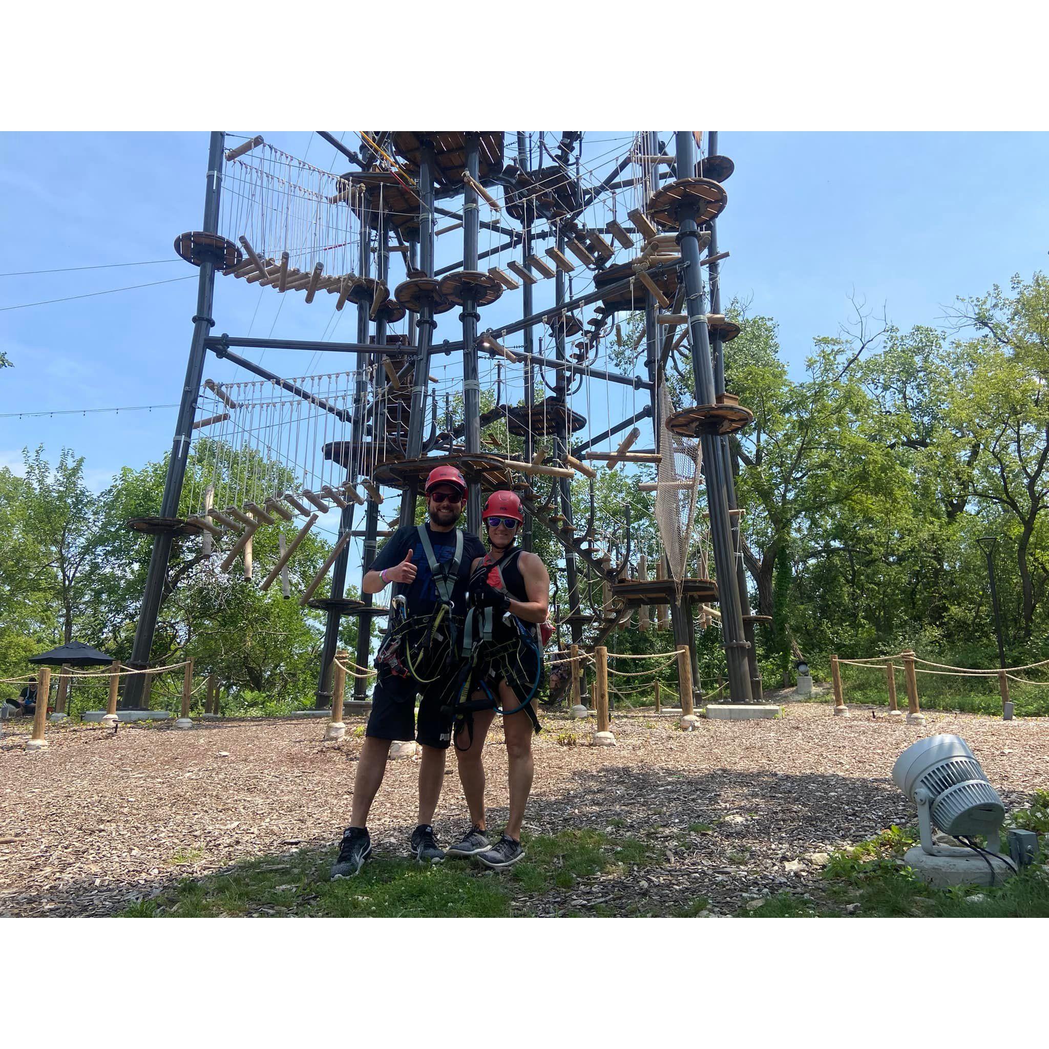 Lemont Quarry Climbing and Zipline ( 40th bday gift from Katrina's CURF friends)