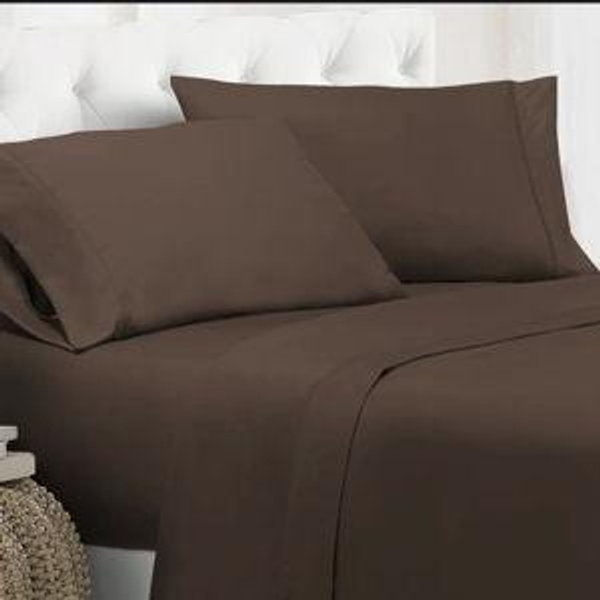 Wayfair Basics® 1800 Series Soft Microfiber Sheet Set - Brown, King Sheet Set with 2 Pillowcases