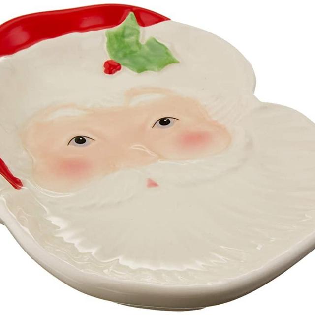 Lenox Holiday Santa Spoon Rest Red & Green, 1.75 LB