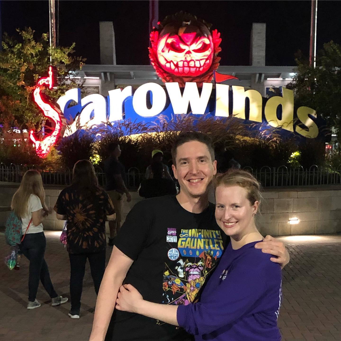 During our Scarowinds night!