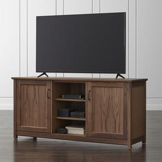 Ainsworth Walnut 64" Media Console with Glass/Wood Doors