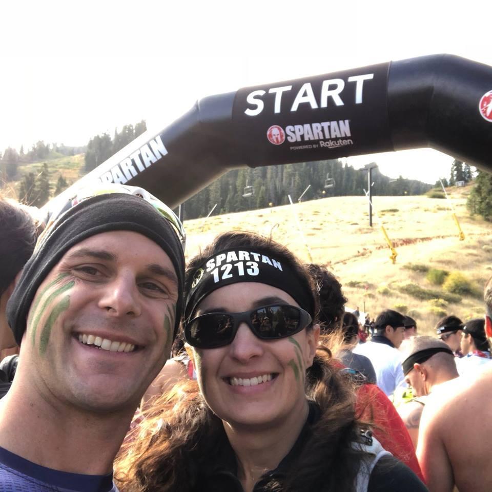 Starting line of our first Spartan Race together...the World Championship Tahoe BEAST 2017.