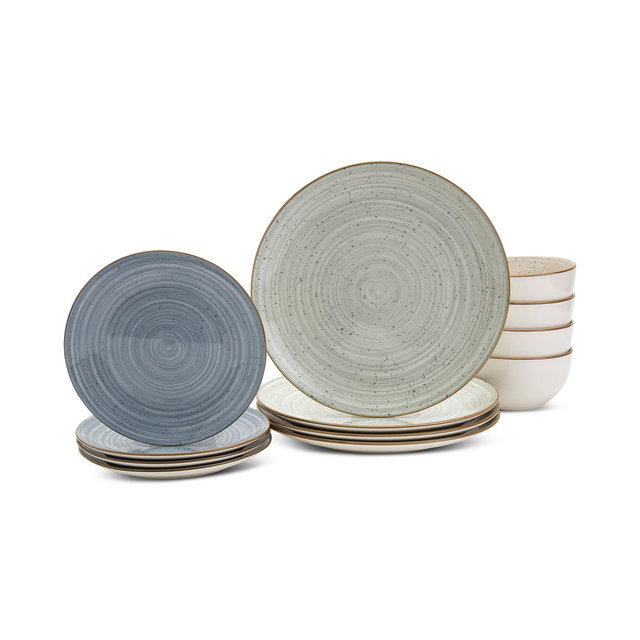 Haven Speckled Farmhouse 12 Pc. Dinnerware Set, Service for 4, Exclusively at Macy's