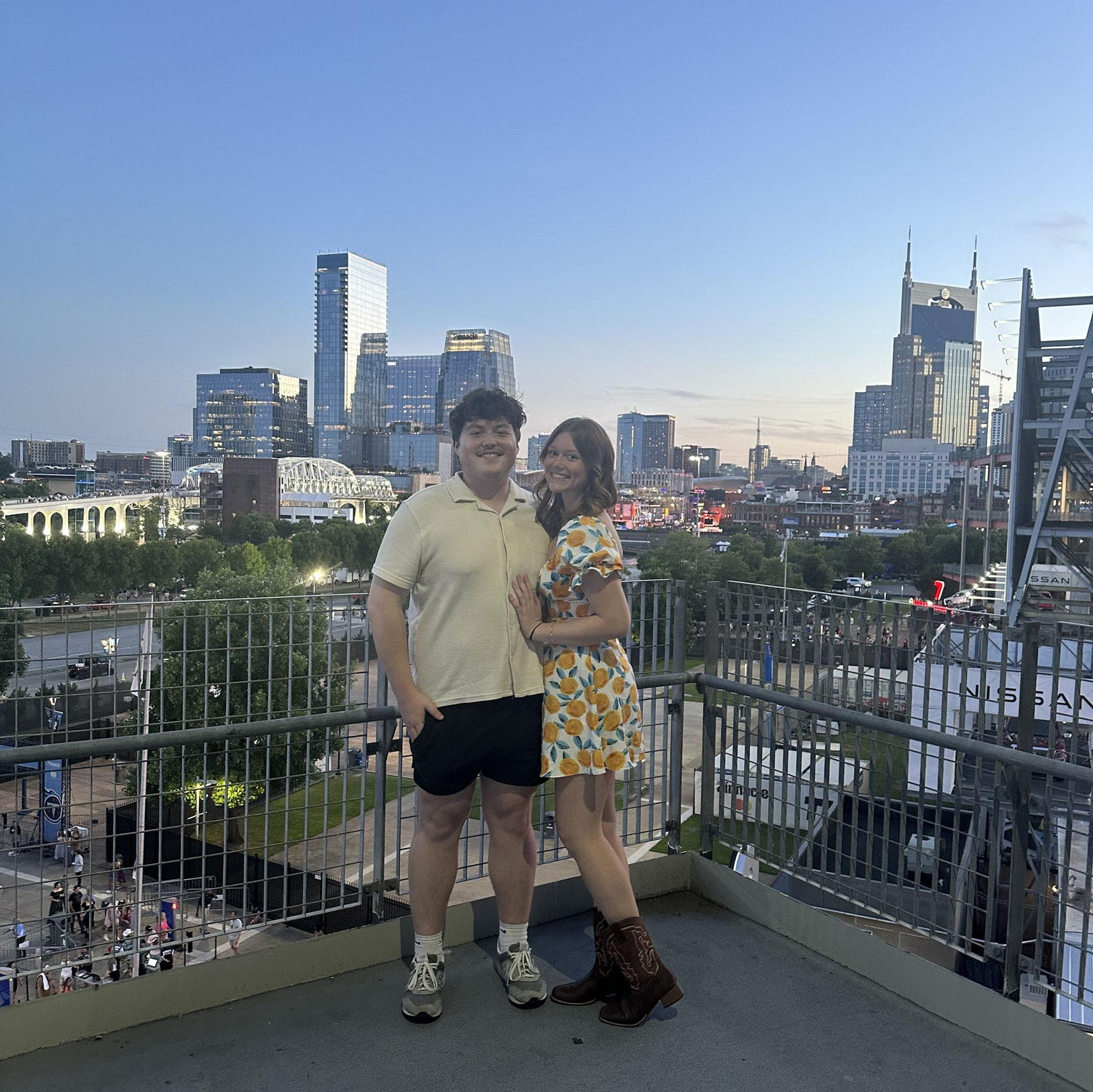 We realized how much we loved country music, and listening to it together during our first trip to CMA fest in Nashville!