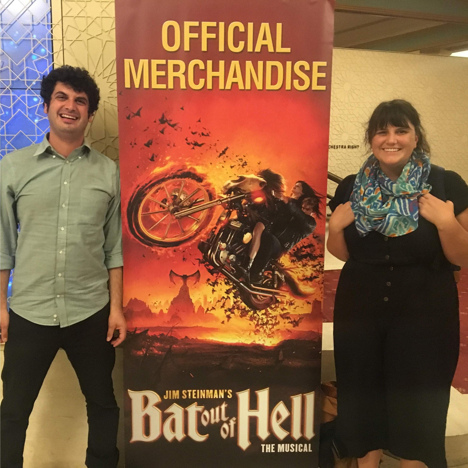 Gabe would do anything for love, including take Ellie to see the Meatloaf musical in NYC (September 2019).