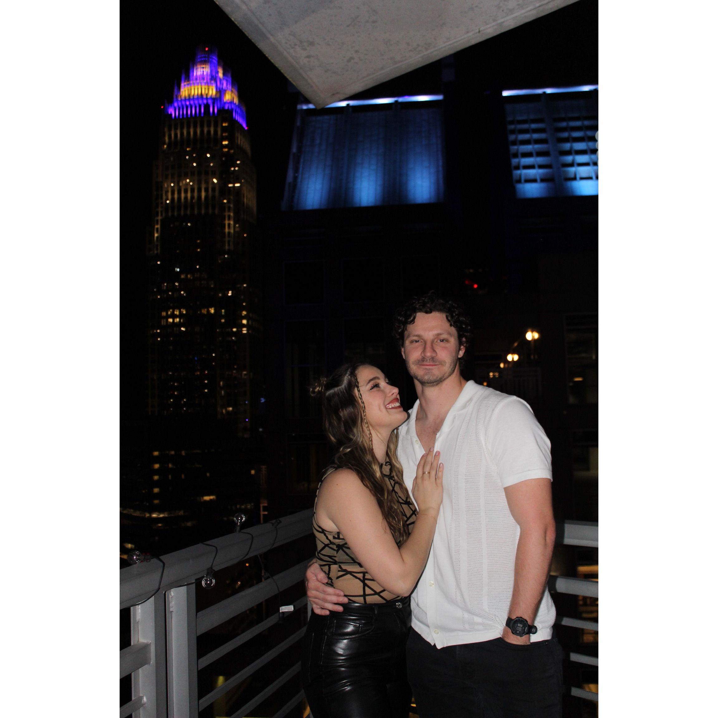 Right before a concert in Charlotte.