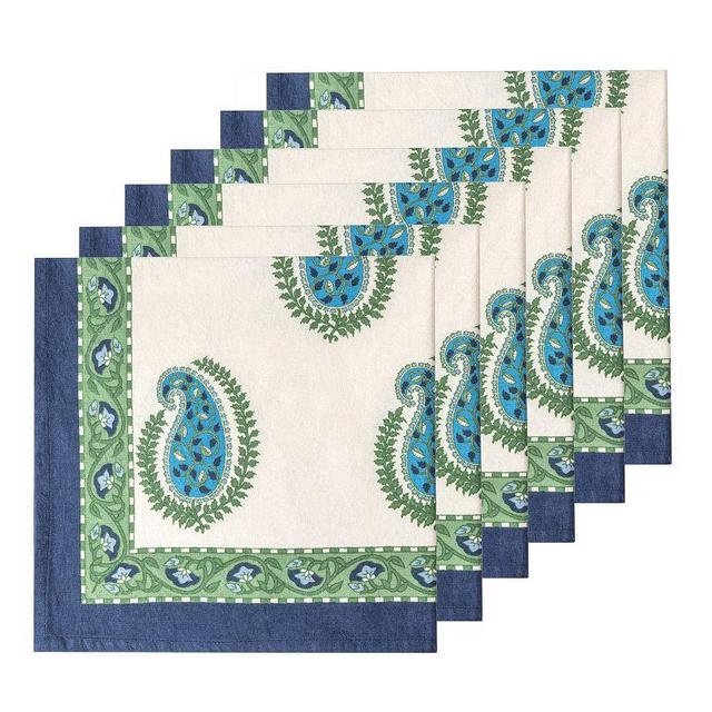 Sag Harbor Handmade Napkins, Set of 6 - Blue
