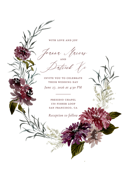 Holliston Portrait | White | Zola Wedding Invitations