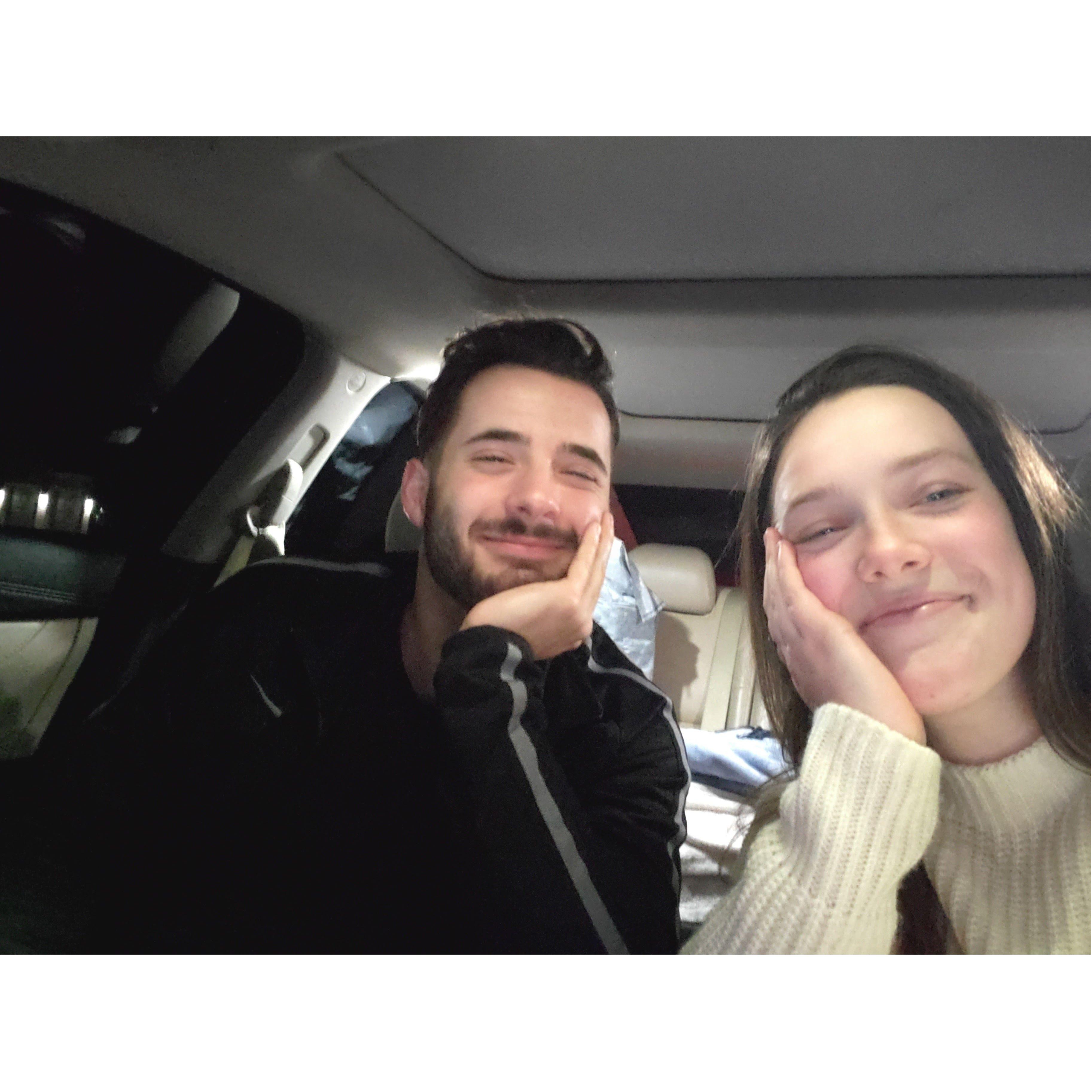 The first night we met in person!