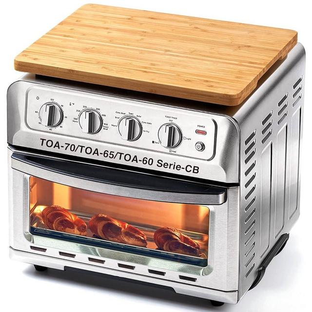 Cutting Board Compatible with TOA-70/TOA-65/TOA-60 Series Air Fryer Oven, Accessories for Convection Toaster Oven, with Heat Resistant Silicone Feet, Creates Storage Space, Protects Cabinet Cupboard
