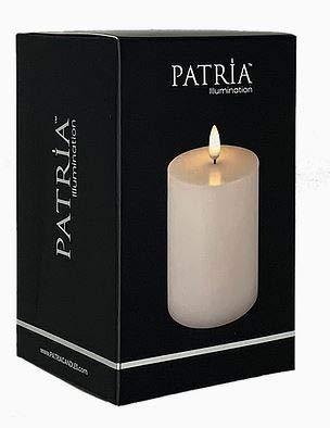 3 Inch x 4 Inch Patria LED Pillar Candle Ivory