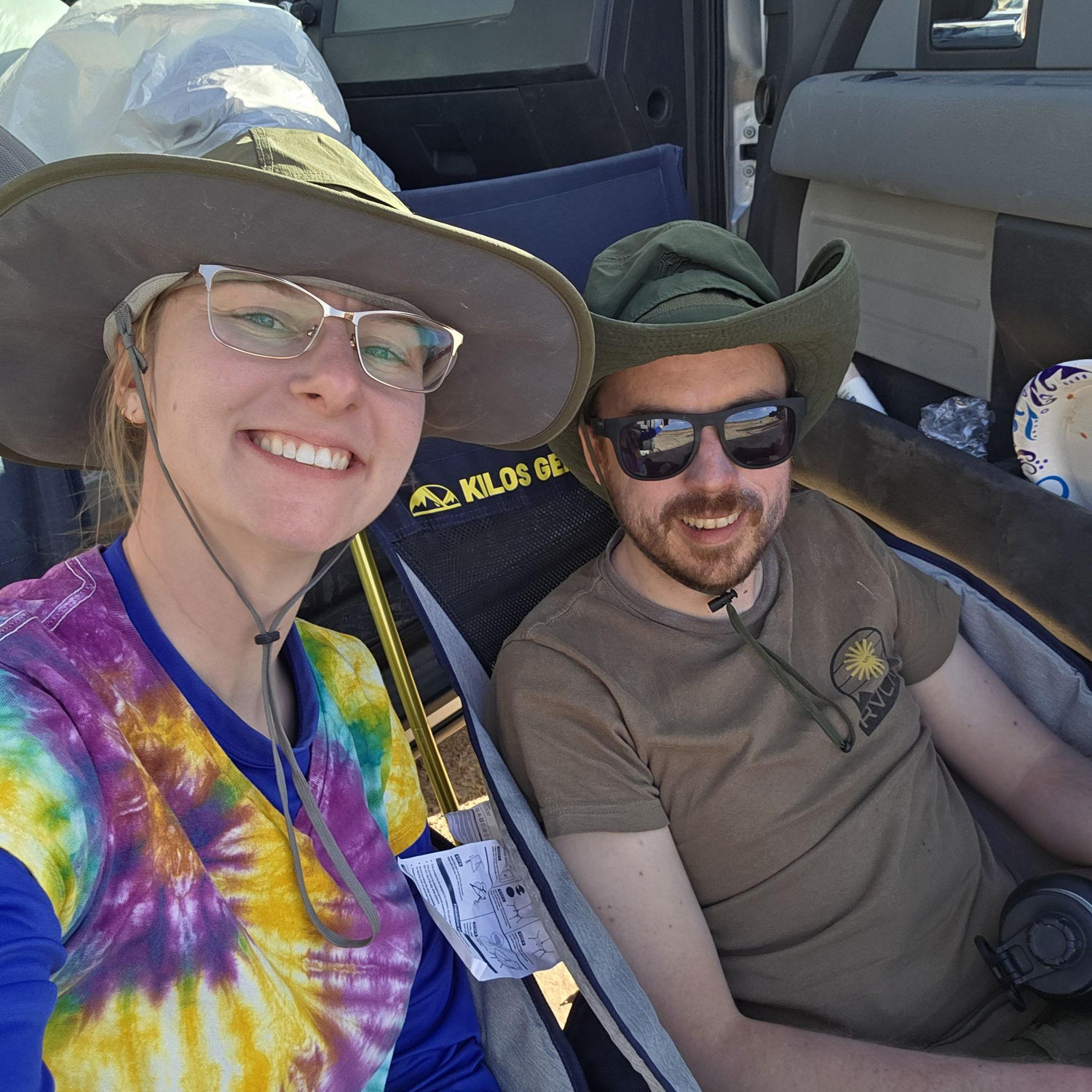 Truck camping in the desert