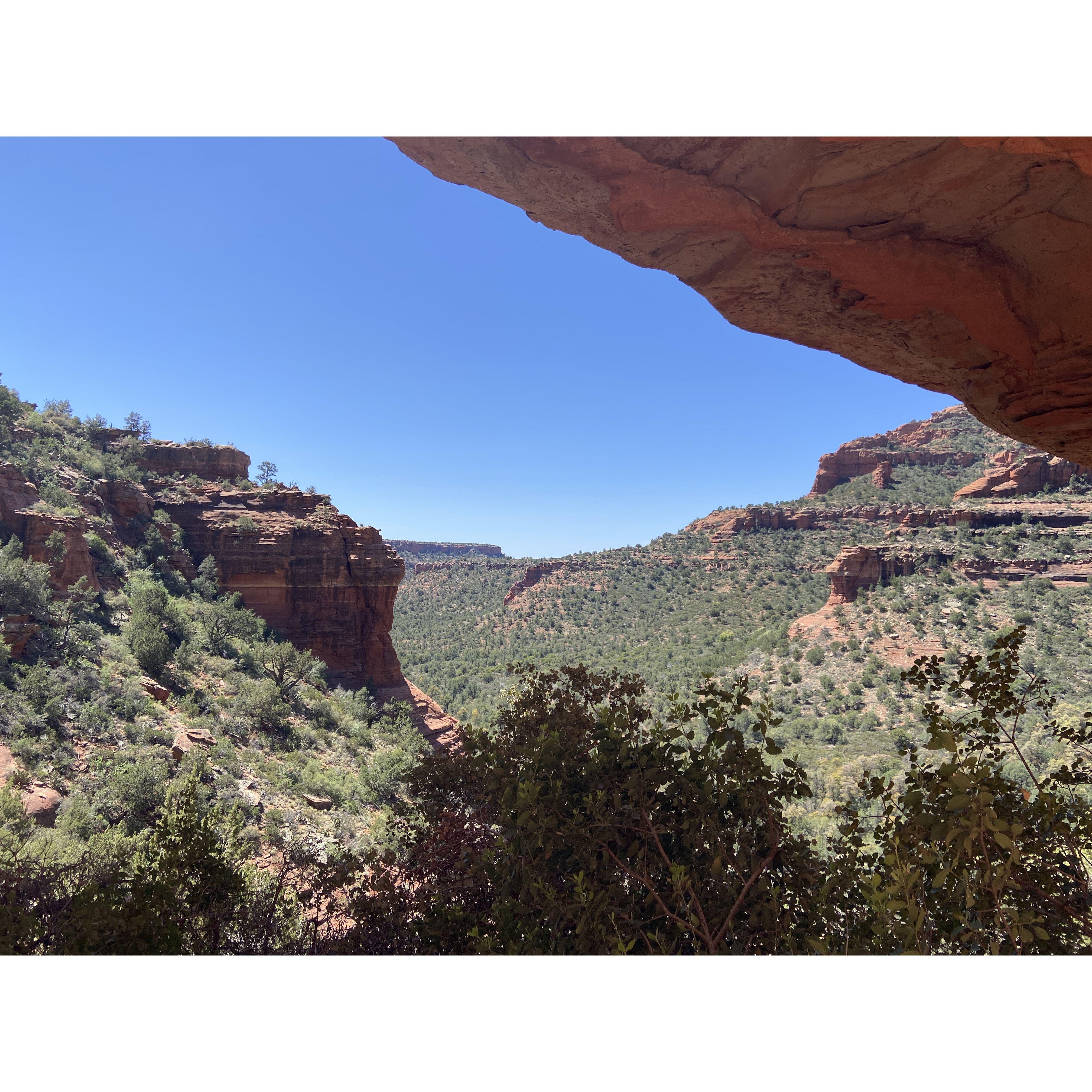 The view from Fay Canyon Arch. 4/24/25