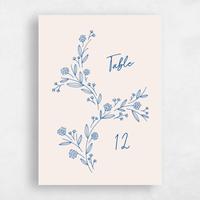 Beige Wedding Table Number - Larian