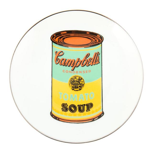 LIGNE BLANCHE Andy Warhol Plate - Campbell's Soup - Blue/Yellow
