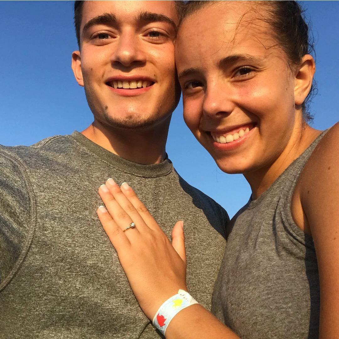 The selfie that captured the happiness after the proposal!