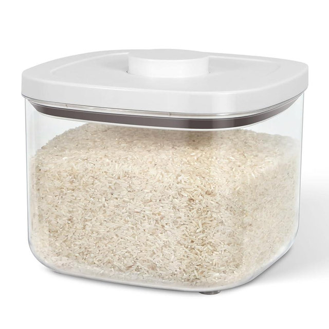 TBMax Flour Storage Container -10 Lbs / 5.28 Qt Rice Container with Pop Up Lid & Measuring Scoop for Flour, Cereal, Dry Food Storage and Kitchen Pantry Organization