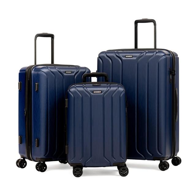 Nonstop New York 3 Piece Set 4-Wheel Luggage Set + 2 packing cubes, Navy