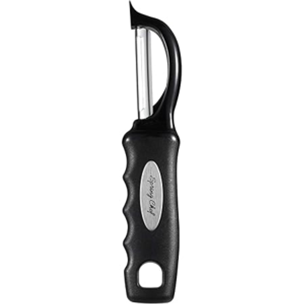 Spring Chef Premium Swivel Vegetable Peeler, Soft Grip Handle and Ultra Sharp Stainless Steel Blades - Perfect Kitchen Peeler For Veggie, Fruit, Potato, Carrot, Apple - Black