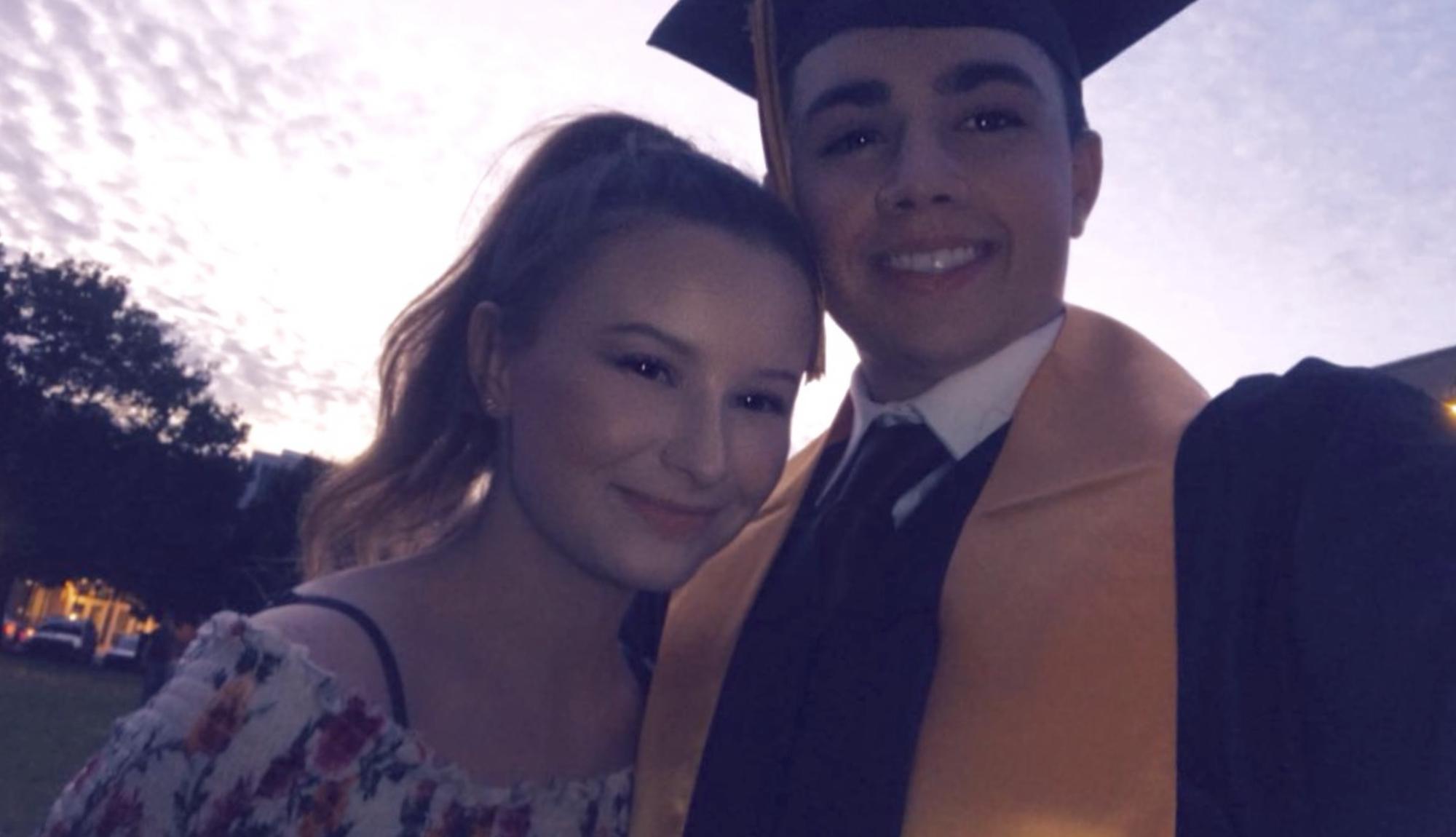 Dustin and Maya at his high school graduation 2018