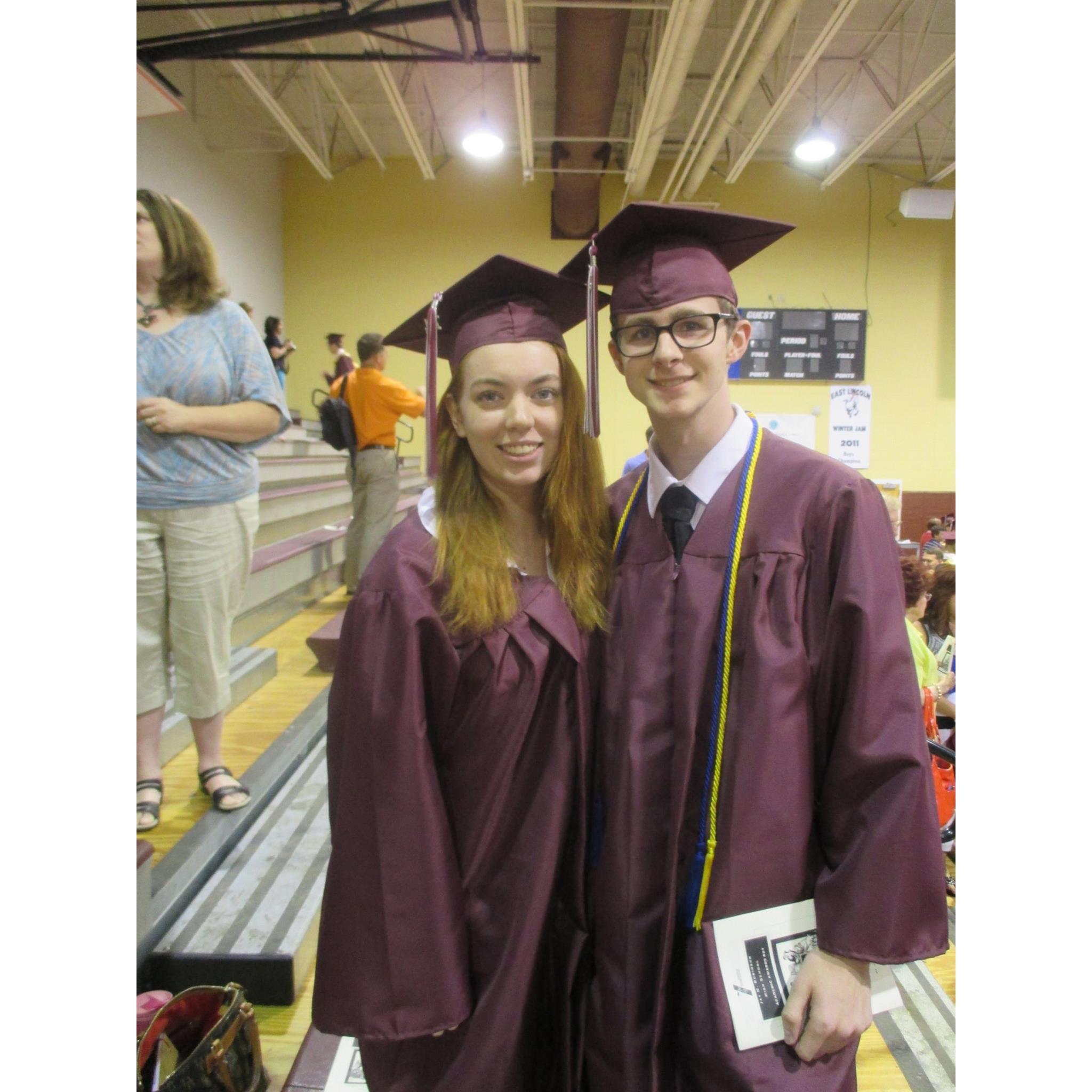 Our senior year of high school, and we were getting ready to graduate.