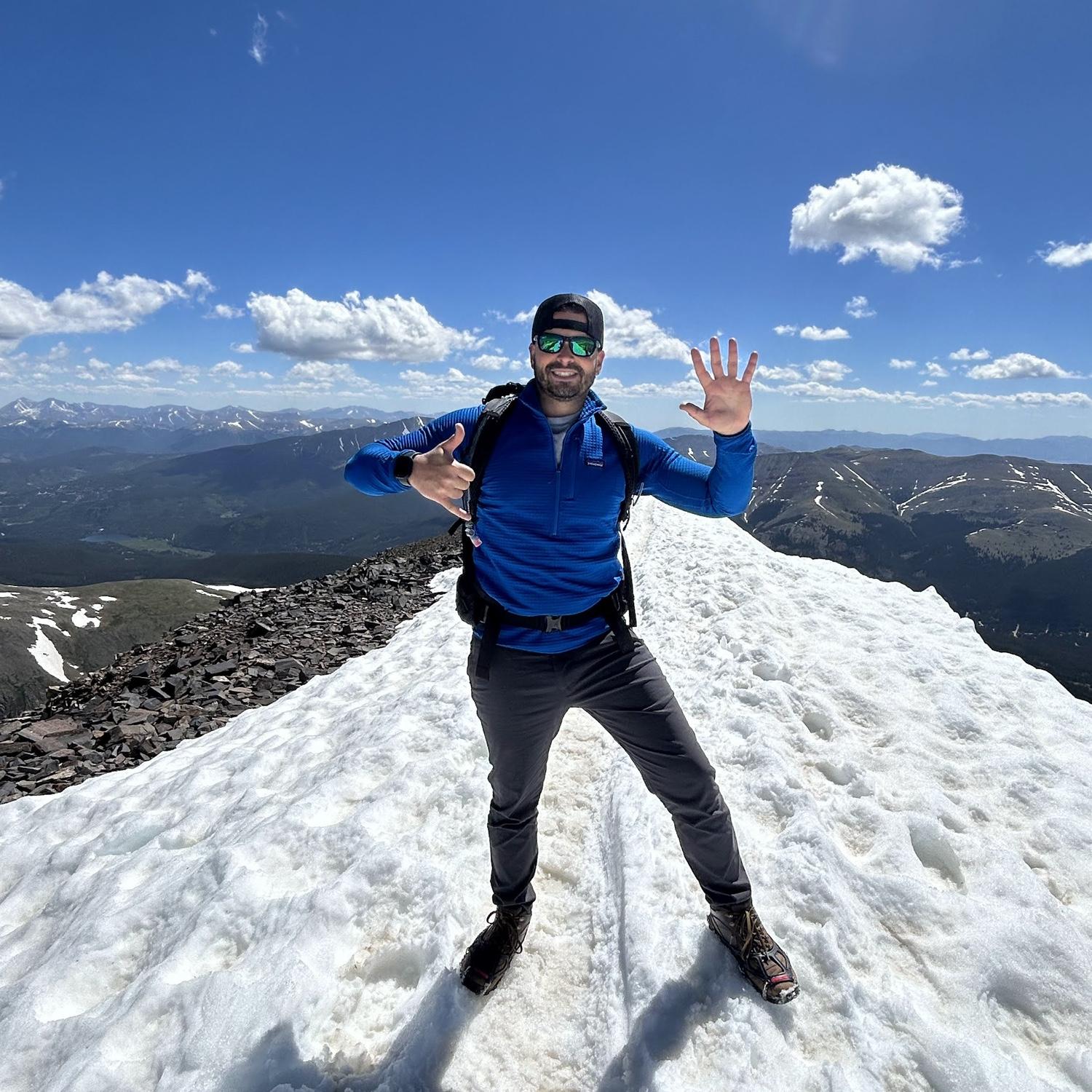 Chad after completing 5 14ers in Colorado in 2024! A bucket list item checked off!