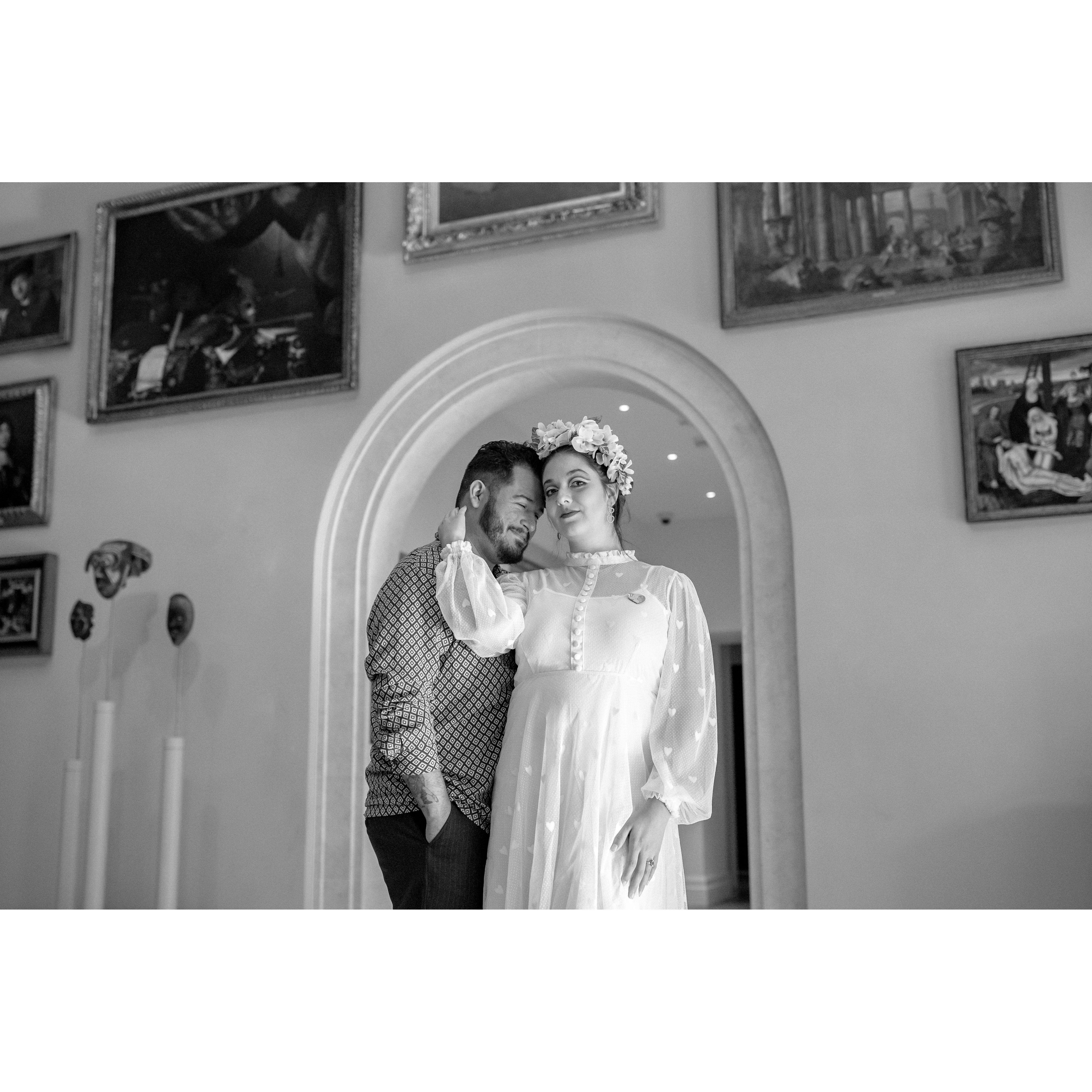 From our engagement photo shoot at the Santa Barbara Museum of Art.