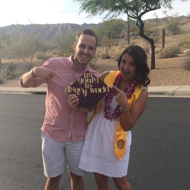 Taylor's college graduation from ASU