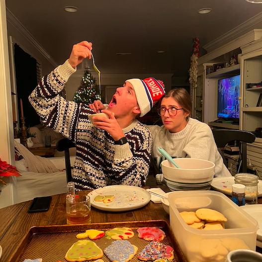 2021, Christmas cookie decorating party at the Welch's!