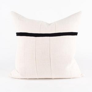 Black Velvet  Vintage Hemp Pillow | 24x24