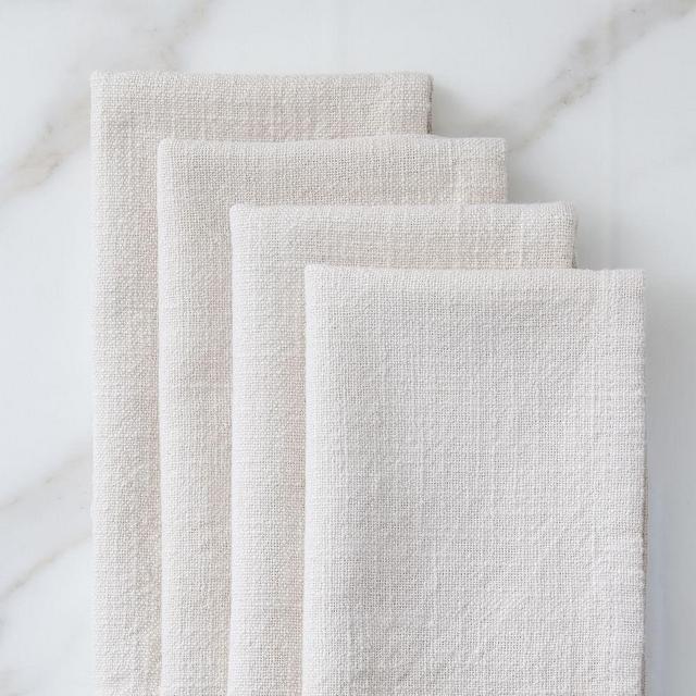 Textured Cotton Napkins, Set of 4, Belgian Flax