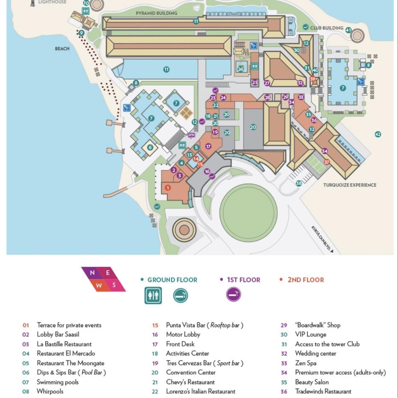 Hyatt Ziva Cancun Resort Map