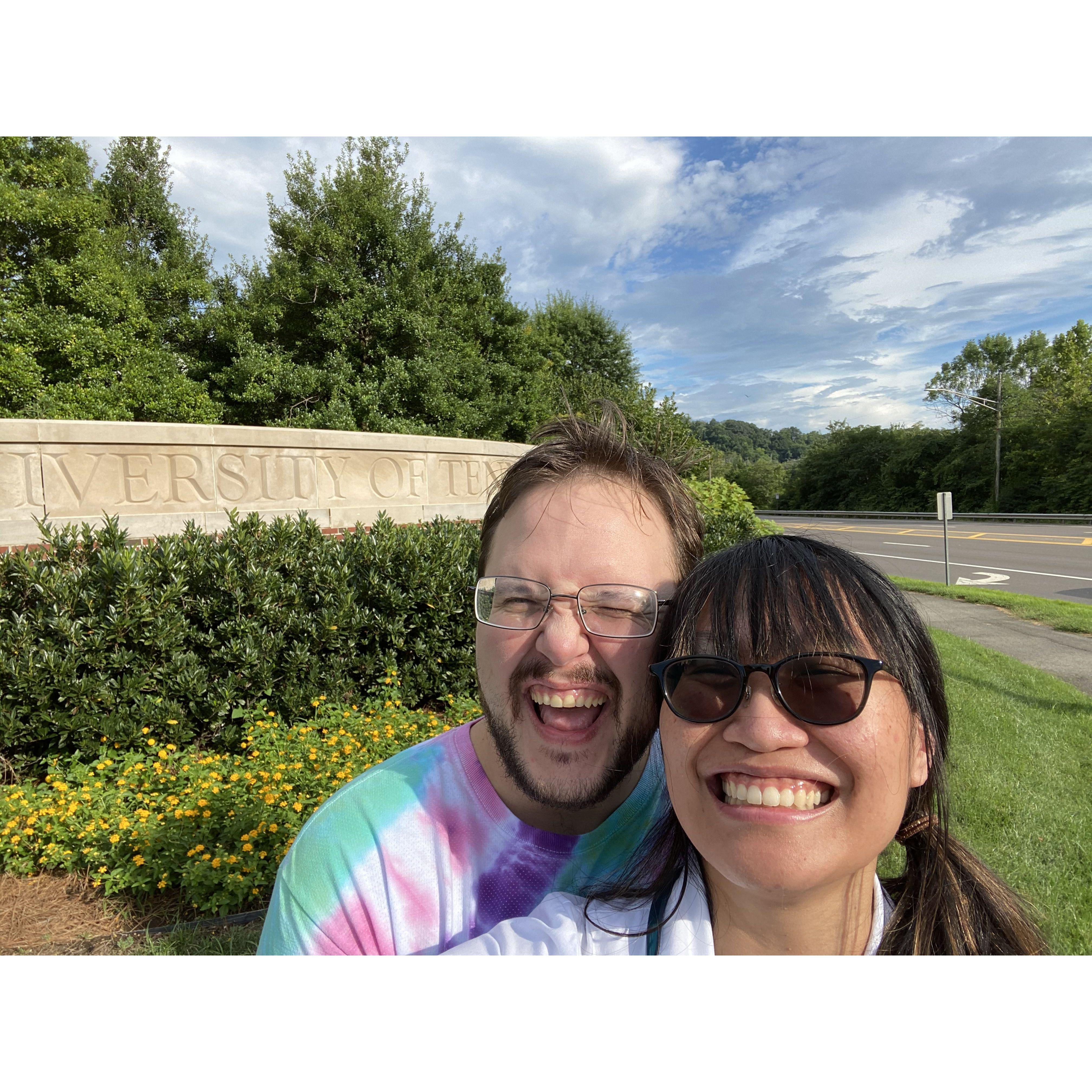 Wyatt travelled to Knoxville, Tennessee during their first year of dating to support Kristina during her residency